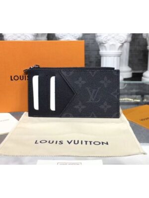 Louis Vuitton Replica M64038 LV Replica Coin Card Holder Monogram Eclipse Canvas