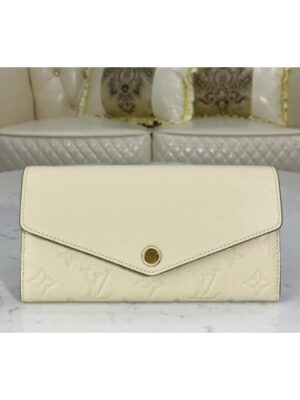 Louis Vuitton Replica M64081 LV Replica Sarah wallet in Creme off-white Monogram Empreinte leather