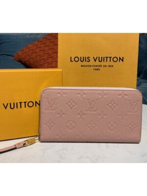 Louis Vuitton Replica M64090 LV Replica Zippy wallet Pink Monogram Empreinte Leather