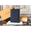 Louis Vuitton Replica M64137 Passport Cover Utah Leather Wallets Blue