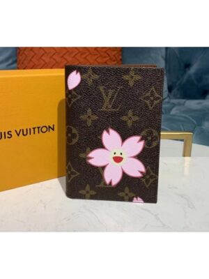 Louis Vuitton Replica M64411 LV Replica Passport Cover Wallet Monogram canvas With Flower