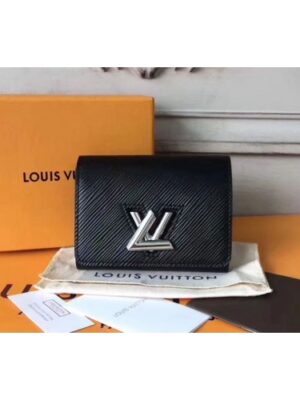 Louis Vuitton Replica M64414 Twist Compact Epi Leather Wallets Black