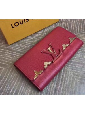 Louis Vuitton Replica M64551 Capucines Wallet Taurillon Leather Red