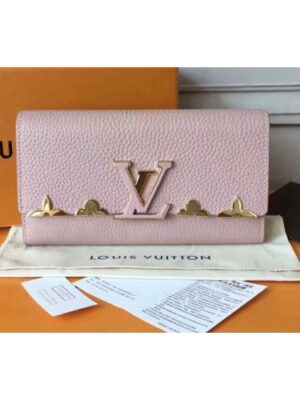 Louis Vuitton Replica M64552 Capucines Taurillon Wallets Pink