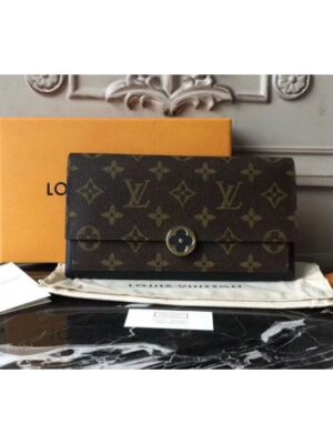 Louis Vuitton Replica M64585 Flore Monogram Canvas Wallet Black