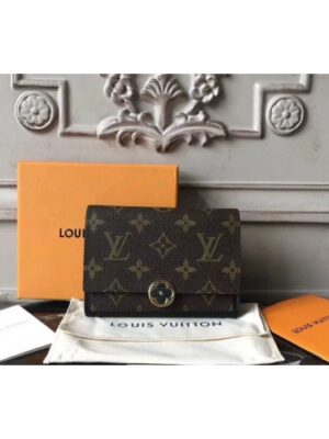 Louis Vuitton Replica M64587 Flore Compact Monogram Canvas Wallet Black