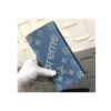Louis Vuitton Replica M66540 LV Replica Monogram Denim Brazza Wallet Blue