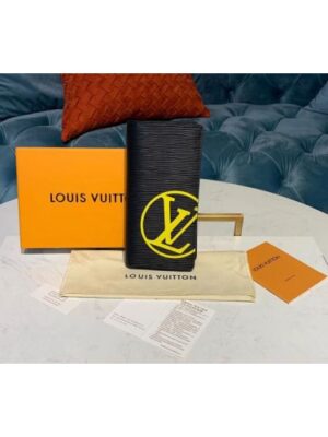 Louis Vuitton Replica M67910 LV Replica Brazza Wallet Black Epi Leather