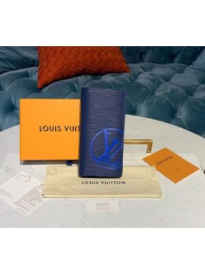 Louis Vuitton Replica M67911 LV Replica Brazza Wallet Blue Epi Leather