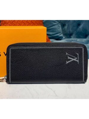 Louis Vuitton Replica M68228 LV Replica Zippy Vertical Wallet Black Taurillon leather