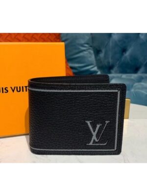 Louis Vuitton Replica M68236 LV Replica Multiple Wallet Black Taurillon leather