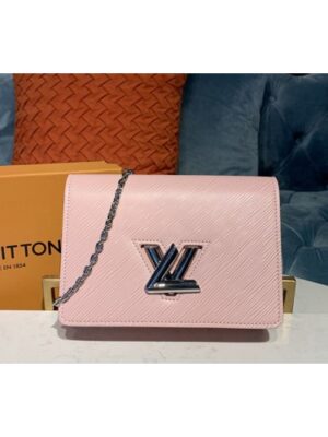 Louis Vuitton Replica M68559 LV Replica Twist Belt Chain wallet in Pink Epi leather