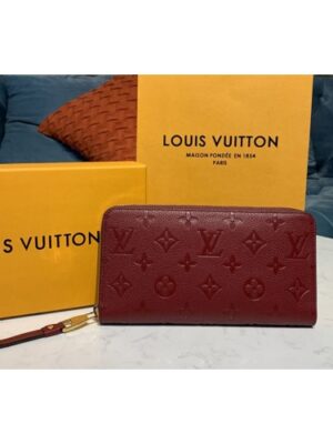 Louis Vuitton Replica M68571 LV Replica Zippy wallet Burgundy Monogram Empreinte Leather