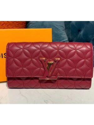 Louis Vuitton Replica M68590 LV Replica Capucines long wallet Bordeaux Calf Leather