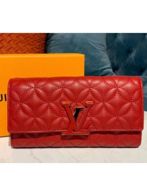 Louis Vuitton Replica M68590 LV Replica Capucines long wallet Red Calf Leather