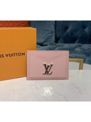 Louis Vuitton Replica M68610 LV Replica Lockme card holder Pink Calf leather