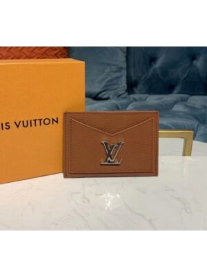 Louis Vuitton Replica M68611 LV Replica Lockme card holder Brown Calf leather