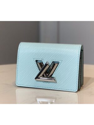 Louis Vuitton Replica M68757 LV Replica Twist Multicartes Wallet in Blue Epi leather