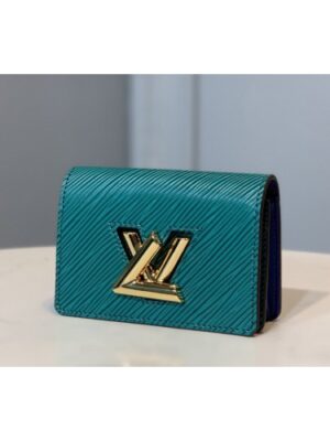 Louis Vuitton Replica M68757 LV Replica Twist Multicartes Wallet in Green Epi leather