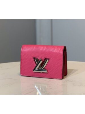 Louis Vuitton Replica M68757 LV Replica Twist Multicartes Wallet in Rose Epi leather