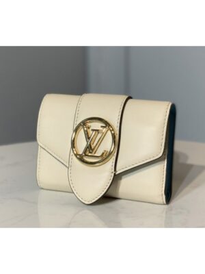 Louis Vuitton Replica M69176 LV Replica Pont 9 compact wallet in Cream Cowhide leather