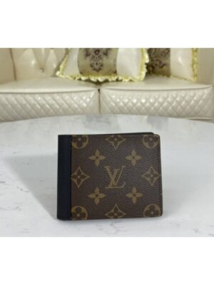 Louis Vuitton Replica M69408 LV Replica Multiple wallet in Monogram Macassar coated canvas and cowhide leather