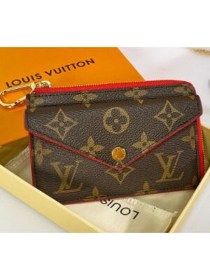 Louis Vuitton Replica M69431 LV Replica Card Holder Recto Verso in Monogram canvas with Cherry Red