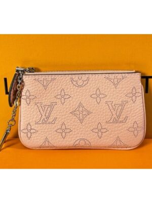 Louis Vuitton Replica M69508 LV Replica Key Pouch In Pink Mahina leather