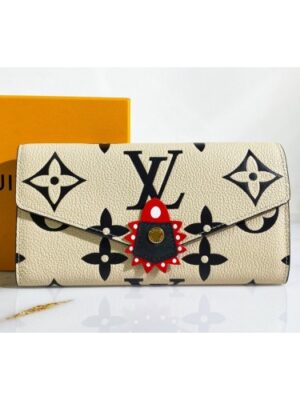 Louis Vuitton Replica M69514 LV Replica Crafty Sarah wallet in Cream Monogram Empreinte Leather