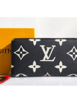 Louis Vuitton Replica M69698 LV Replica CraftyZippy wallet in Black Monogram Empreinte Leather