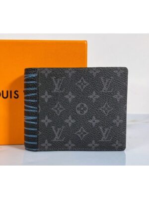 Louis Vuitton Replica M69699 LV Replica Multiple wallet in Monogram Eclipse coated canvas and cowhide leather