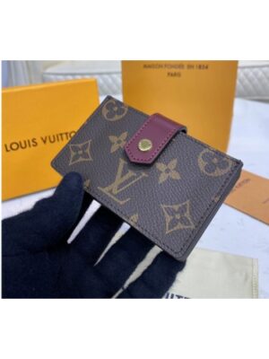 Louis Vuitton Replica M69762 LV Replica Card Holder in Monogram coated canvas and Fuchsia