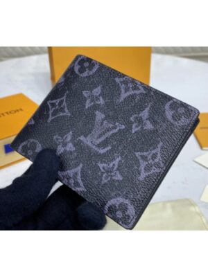 Louis Vuitton Replica M80017 LV Replica Multiple Wallet in Monogram Pastel Noir coated canvas