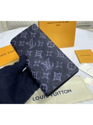 Louis Vuitton Replica M80019 LV Replica Brazza Wallet in Monogram Pastel Noir coated canvas