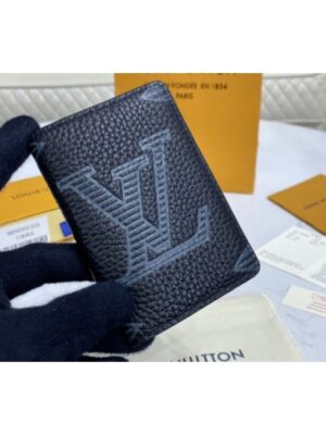 Louis Vuitton Replica M80038 LV Replica Pocket Organizer Wallet in Taurillon Shadow leather