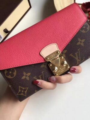 Louis Vuitton Replica MONOGRAM CANVAS Pallas WALLET M58414 Dark pink(1c108-711316)