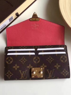 Louis Vuitton Replica MONOGRAM CANVAS Pallas WALLET M58414 Dark pink(1c108-711316)