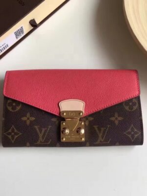 Louis Vuitton Replica MONOGRAM CANVAS Pallas WALLET M58414 Dark pink(1c108-711316)