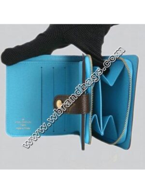 Louis Vuitton Replica MONOGRAM GROOM COMPACT ZIPPED WALLET BLUE