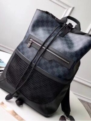 Louis Vuitton Replica Matchpoint Backpack Bag N40009 Damier Cobalt Canvas 2018