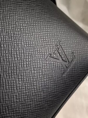 Louis Vuitton Replica Men's Anton Messenger in Taiga Leather Black 2017