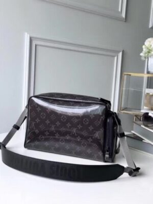 Louis Vuitton Replica Men’s Camera Bag M43884 Monogram Dark Glaze Coated Canvas 2018