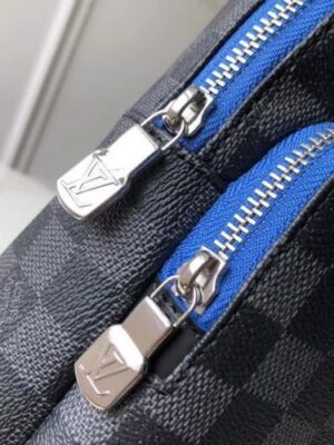 Louis Vuitton Replica Men's Damier Graphite Canvas Avenue Sling Bag N40008 Blue 2018