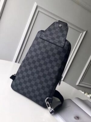 Louis Vuitton Replica Men's Damier Graphite Canvas Avenue Sling Bag N41719