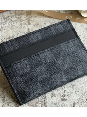 Louis Vuitton Replica Men's Double Card Holder M62170 Damier Graphite Canvas