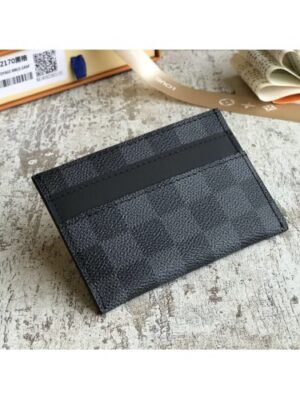 Louis Vuitton Replica Men's Double Card Holder M62170 Damier Graphite Canvas