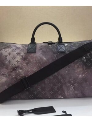 Louis Vuitton Replica Men's Keepall Bandouliere 50 Travel Bag in Monogram Galaxy Canvas M44166 2018