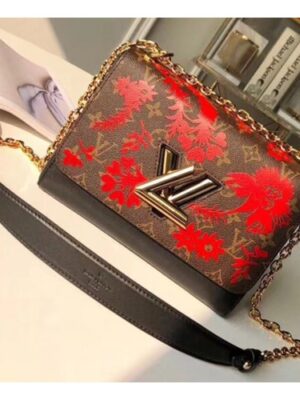 Louis Vuitton Replica Monogram Blossom Red Twist MM Bag M43639 2018