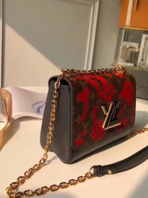 Louis Vuitton Replica Monogram Blossom Red Twist MM Bag M43639 2018