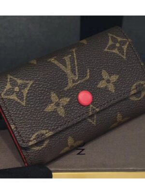 Louis Vuitton Replica Monogram Canvas 6 Key Holder M60700 Red